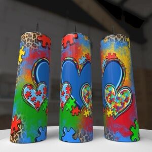 Colorful Autism Support Tumblers